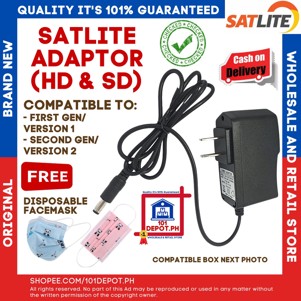 ORIGINAL Adaptor For SATLITE First/Second Generation + FREE DISPOSABLE ...