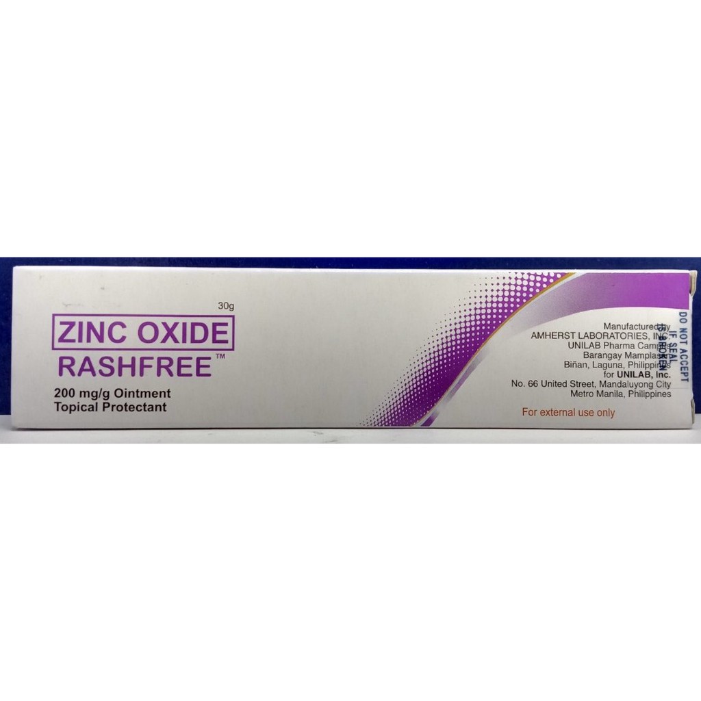 RASHFREE ZINC OXIDE Natural Diaper Rash Cream 200mg/30g Shopee