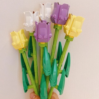 3 packs Compatible with Lego bricks Tulip series bouquets Immortal ...