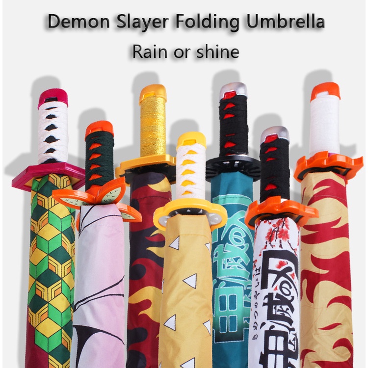 Anime Umbrella Folding umbrella One Piece Demon Slayer Naruto sword ...