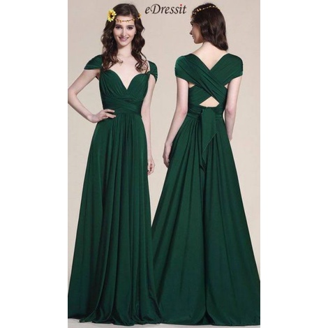 Dark green store infinity dress