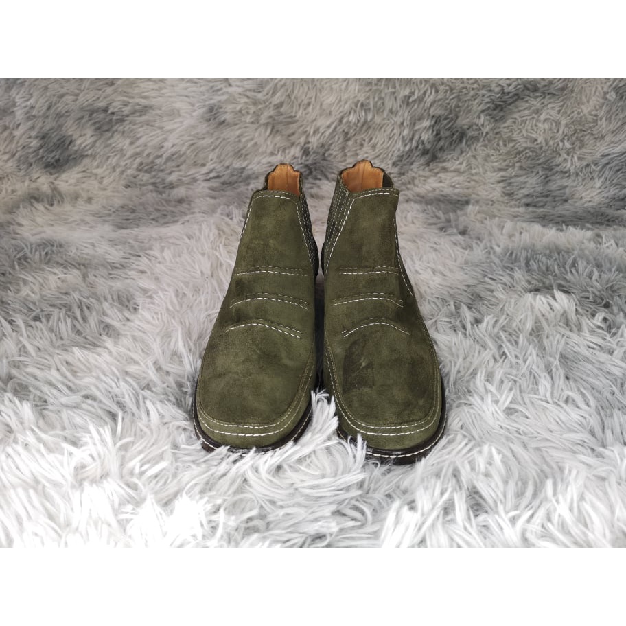 Moss green boots best sale