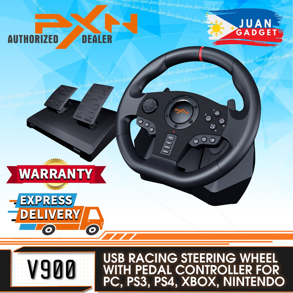 PC Steering Wheel PXN V9 270 900°Gaming Steering Wheel Dual-Motor