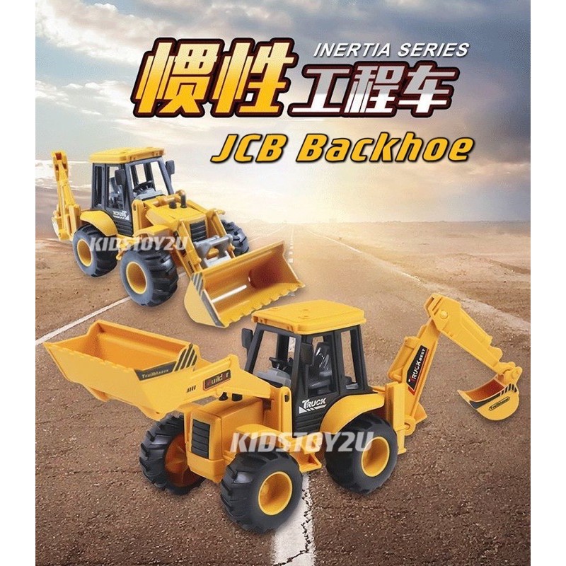 Jcb Backhoe Loader Dump Truck Toy Excavator Lori Tanah Construction Vehicle Toy Mainan Bajak