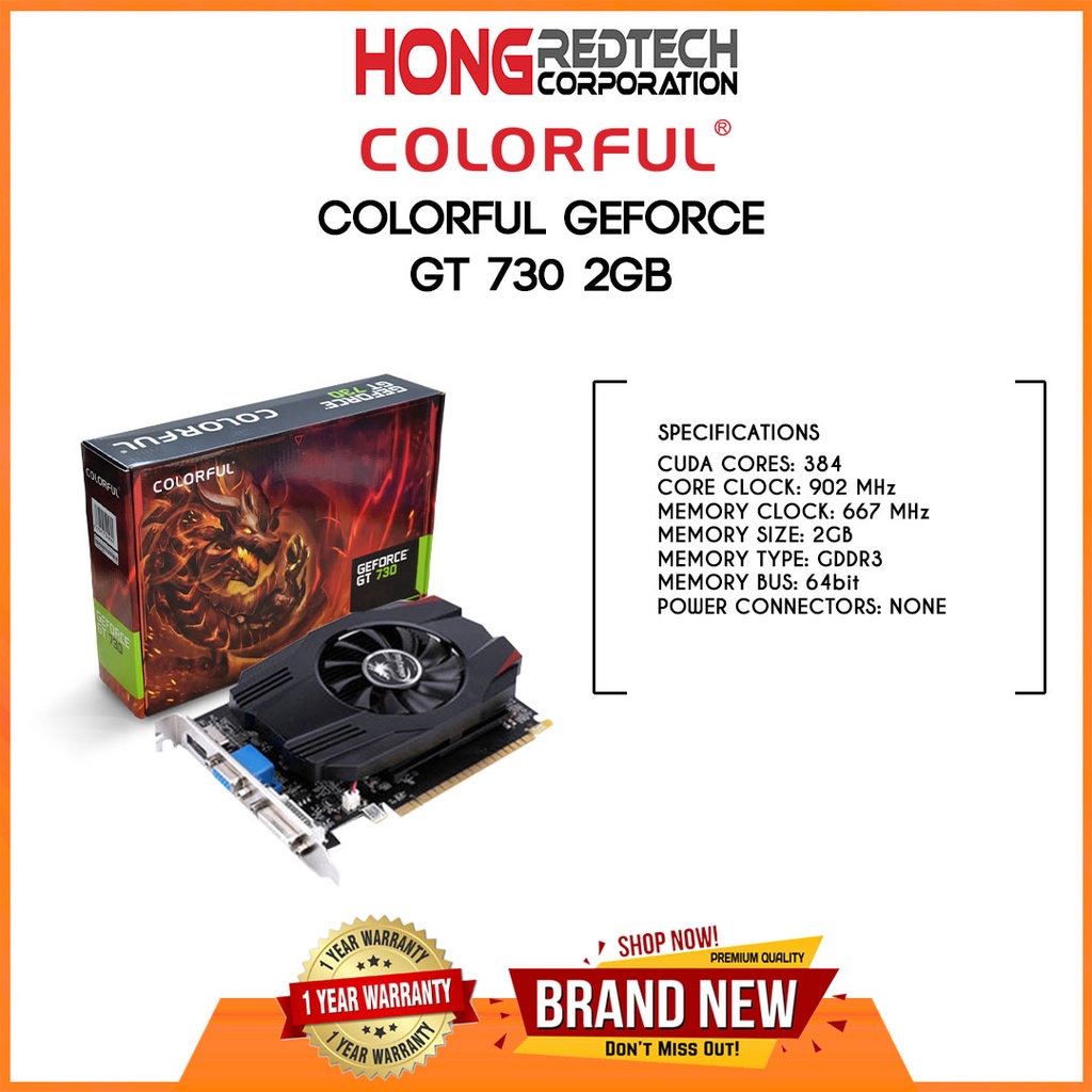 COLORFUL GEFORCE GT730 2GB VIDEO CARD / GRAPHIC CARD | Shopee Philippines