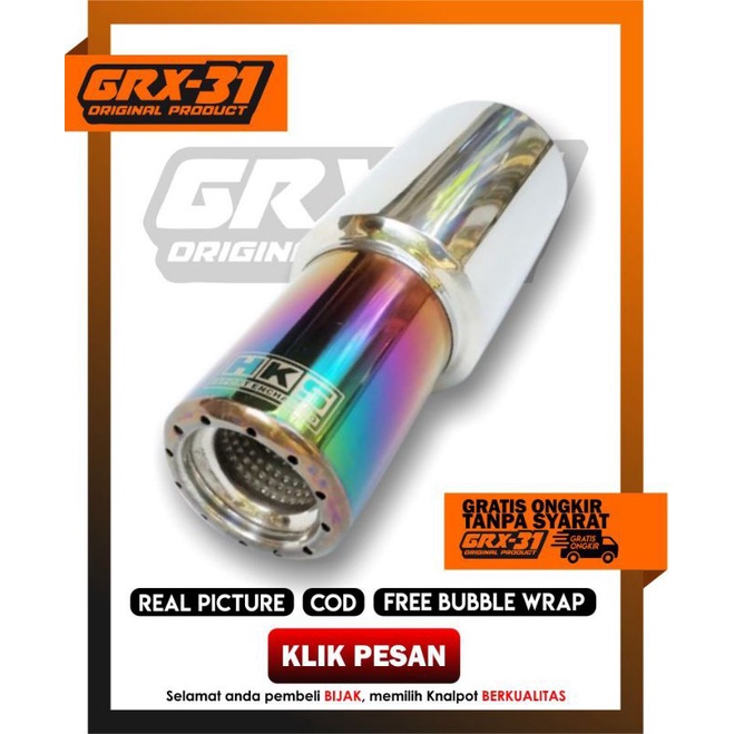 Car Exhaust HKS GRONEL Rainbow Round BASS UNIVERSAL MUFFLER | Shopee ...