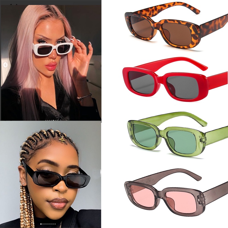 ready Stock fashion Hip hop New Rectangle Sunglasses Women men Unisex Color Picture Frame Uv proof Glasses Shopee Philippines