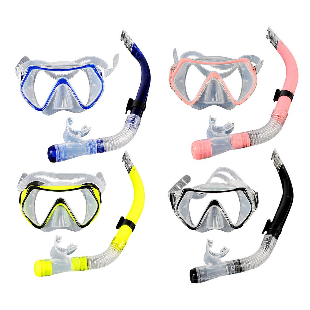 Adult Diving Snorkeling Scuba Mask Tube Set Swimming Goggles Swimming ...