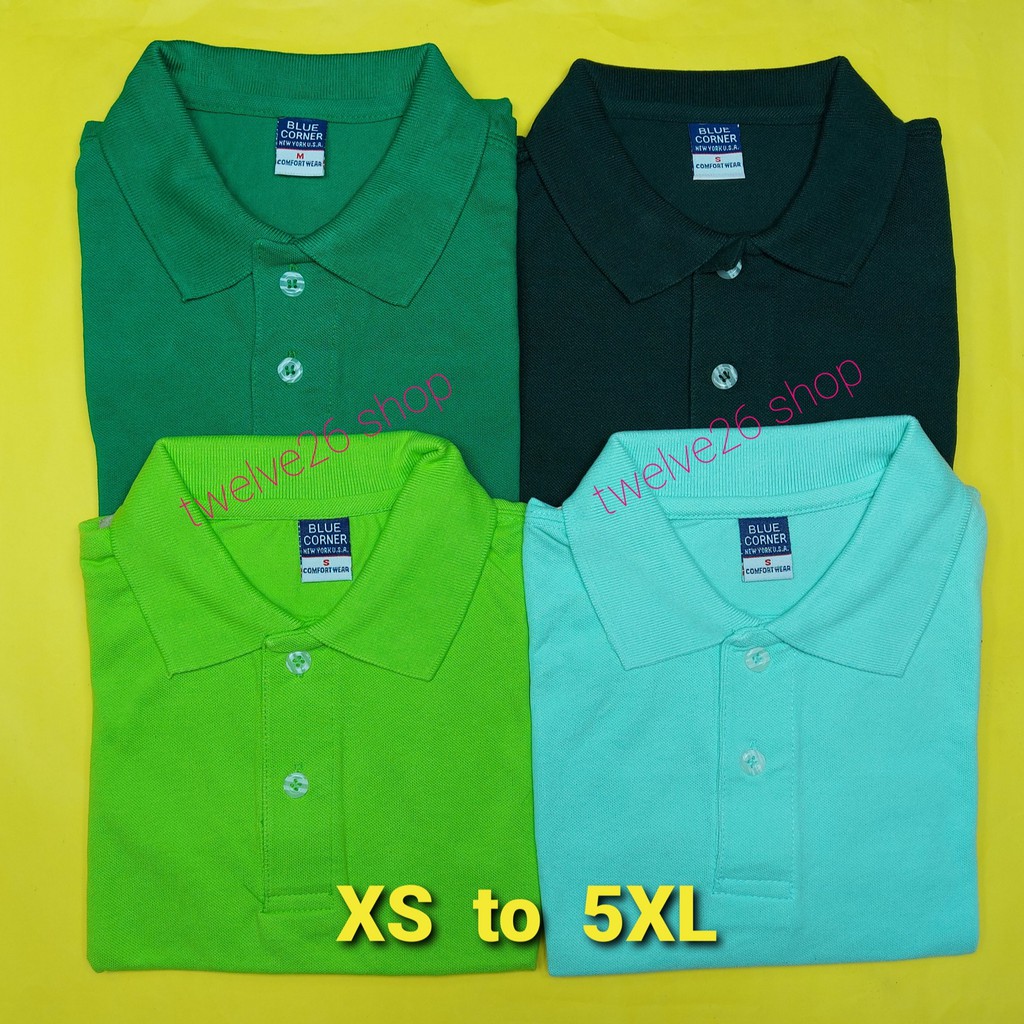 Blue Corner Polo Shirt Comfort wear Men Unisex Plain XS to 6XL Emerald