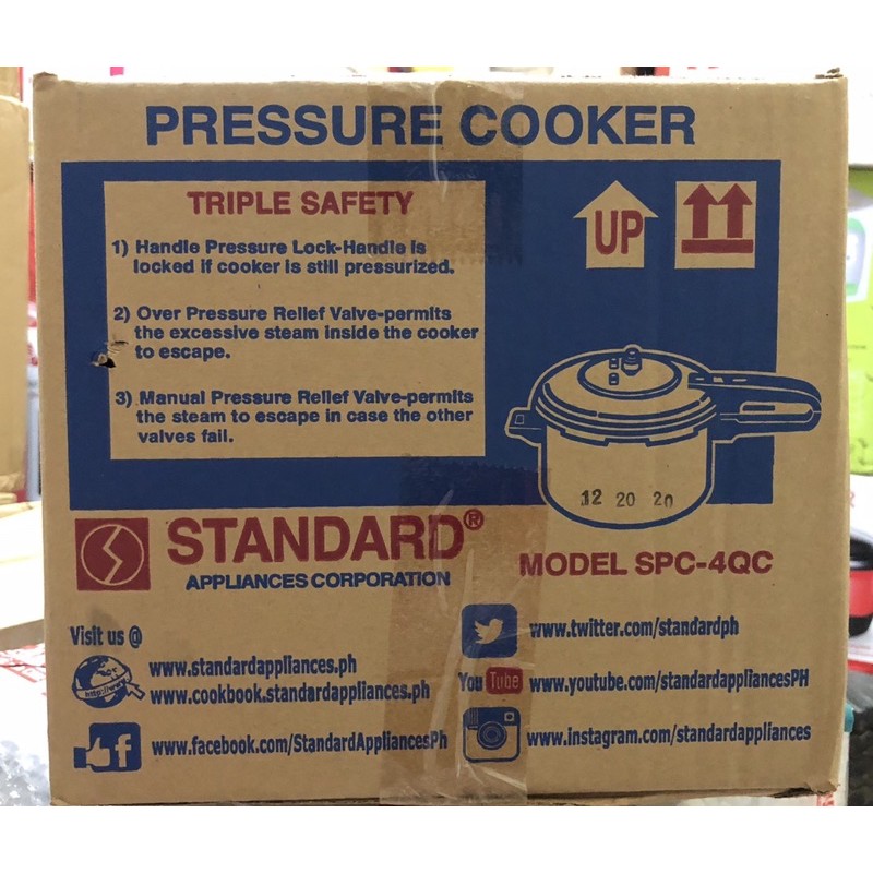 Standard pressure cooker spc 4qc hotsell