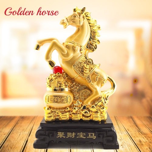 Feng Shui Horse Statue Sculpture Home Office Decoration Ornaments for