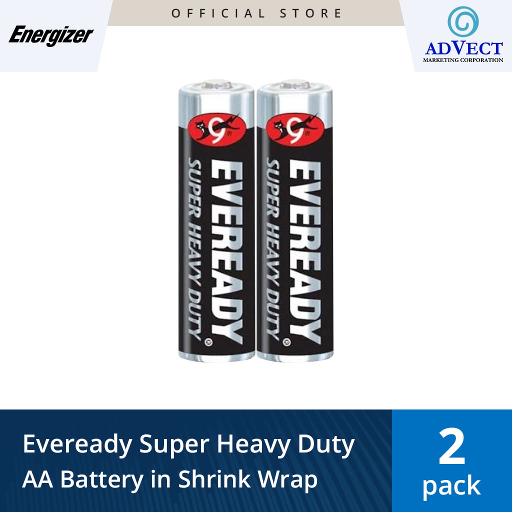 Eveready Super Heavy Duty Aa Black In Shrink Wrap Battery 2pcs Shopee Philippines 7822