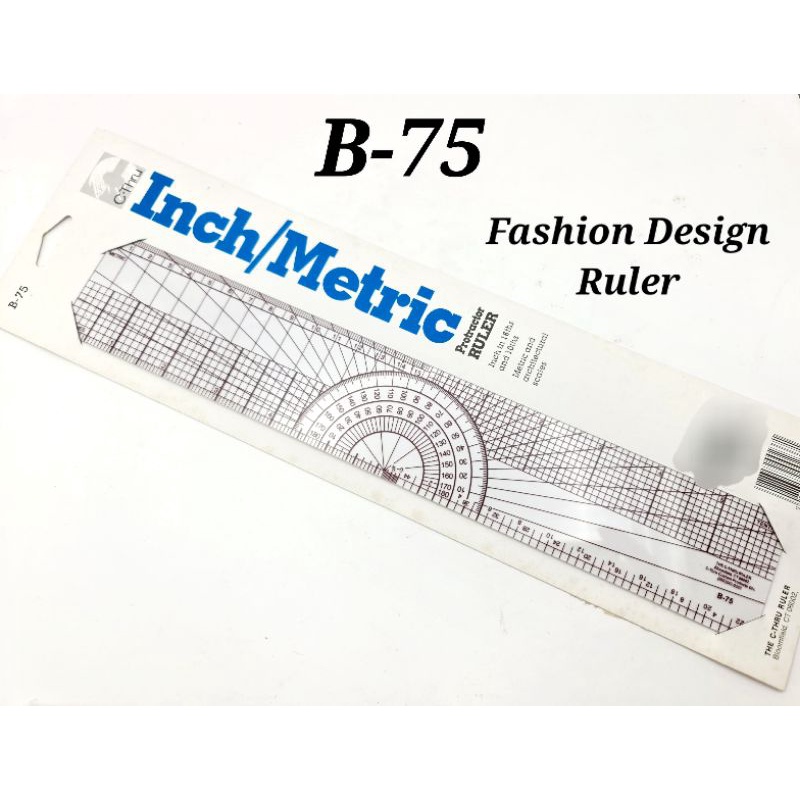 B75 Grading Ruler 30cm & 12 inch Pattern Making Ruler for sewing ...