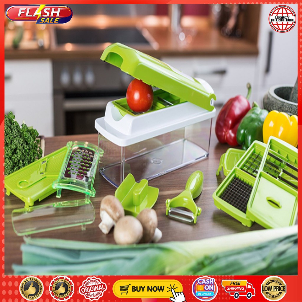 △✚◇Trending Multi-function 12-in-1 Magic Slicer Food Processor Vegetable  Fruit Meat Chopper And Dice