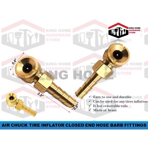 Brass Quick Connect Tire Valve Inflation Nozzle Adapter Tools AIR CHUCK ...