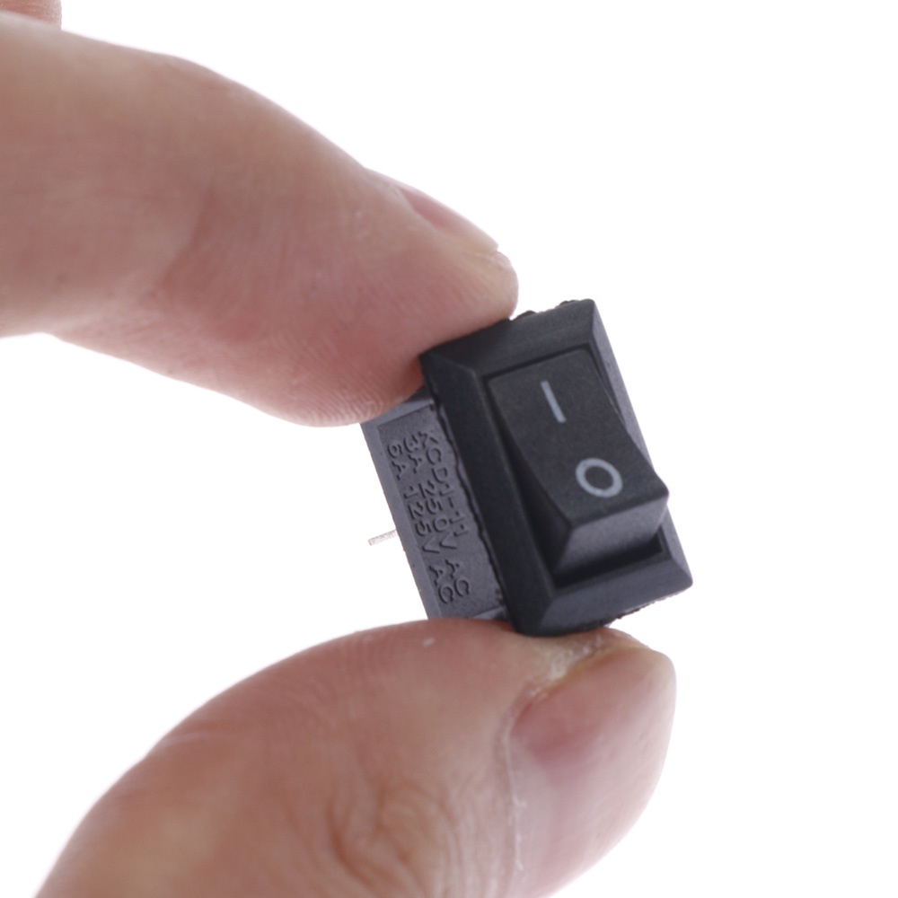 ON / OFF Rocker Switch 117S 2-Pin 250V3A 125V6A ON-OFF Black Plastic 2 ...