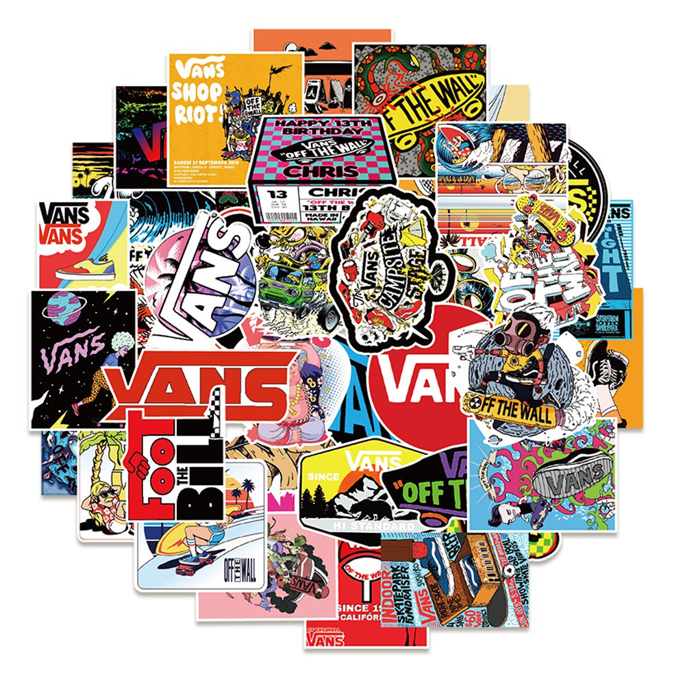 Y&P| 50 Pcs VANS Graffiti Waterproof Stickers Set | Shopee Philippines