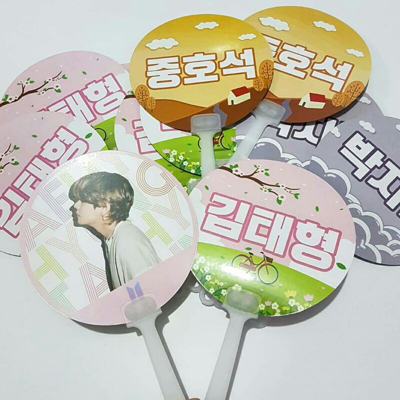 Hand FAN, HANDFAN, CUSTOM PROMOTION FAN FREE WRITING PICTURES | Shopee ...