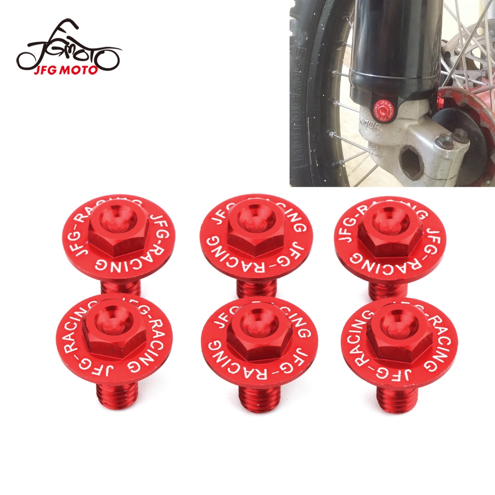 JFG MOTO Motorcycle CNC Aluminum 6 PCS Mudguard Upside Down Damping