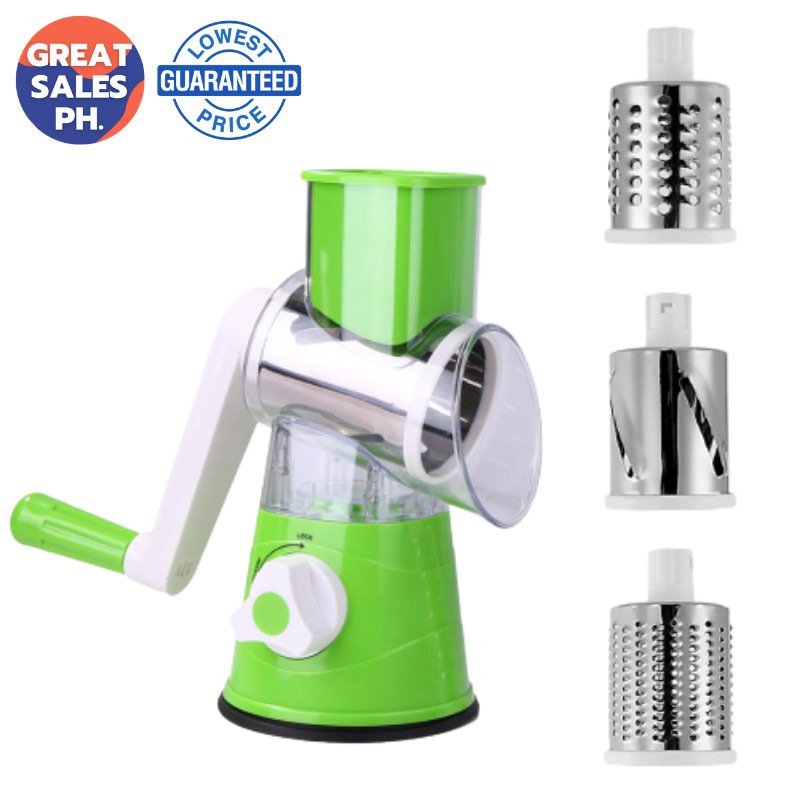 3 In 1 Vegetable Mandoline Slicer Swift Rotary Drum Grater Nut Shredder  Veggie Cutter Peeler Spiralizer Cheese Chopper - Buy 3 In 1 Vegetable  Mandoline Slicer Swift Rotary Drum Grater Nut Shredder