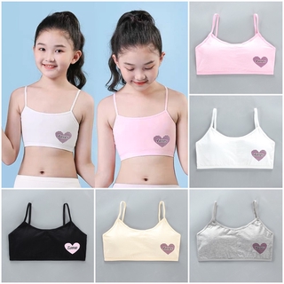2018 New Cotton Girls Bra Solid Color Young Girls Underwear For Teenagers  Girl student Children Bras Confortable Training Bra