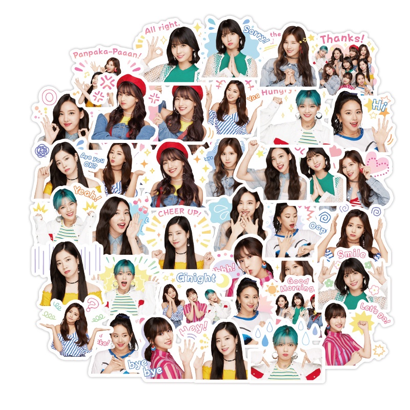 40pack TWICE Kpop Stickers Memes Sticker Mini Waterproof Decals for ...