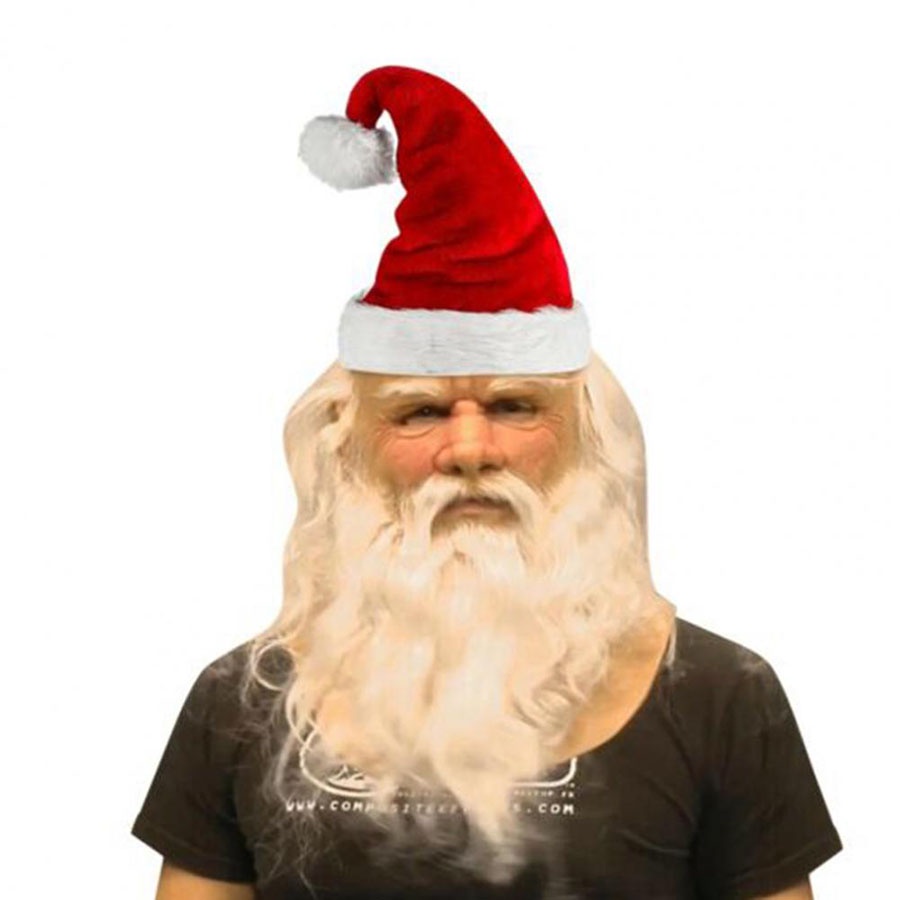 2025 Christmas Santa Claus Full Head Latex Mask Realistic Face Human ...