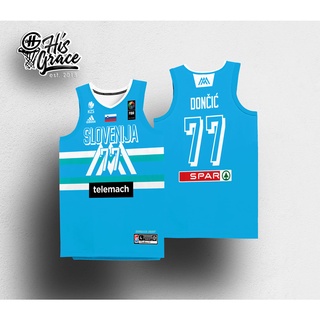 LUKA DONCIC SLOVENIA BASKETBALL OLYMPIC 2021 LIGHT FULL SUBLIMATED JERSEY
