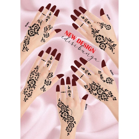 FLOWER PATTERN HENNA STICKER (not including henna) | Shopee Philippines