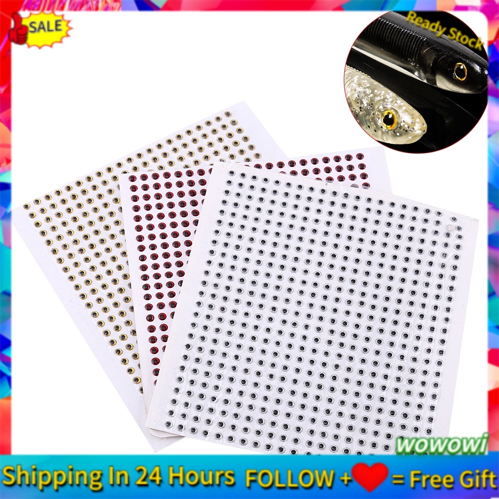 500 Occhi 3D Per Esche Pesca Fyearfly – 3/4/5 Mm, Autoadesivi In Epossidico, Argento, Per Fly Tying E Jig Fai Da Te