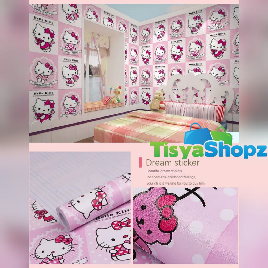Hello KITTY PINK BOX WALLPAPER UK: 45 CM X 9 METERS | Shopee Philippines
