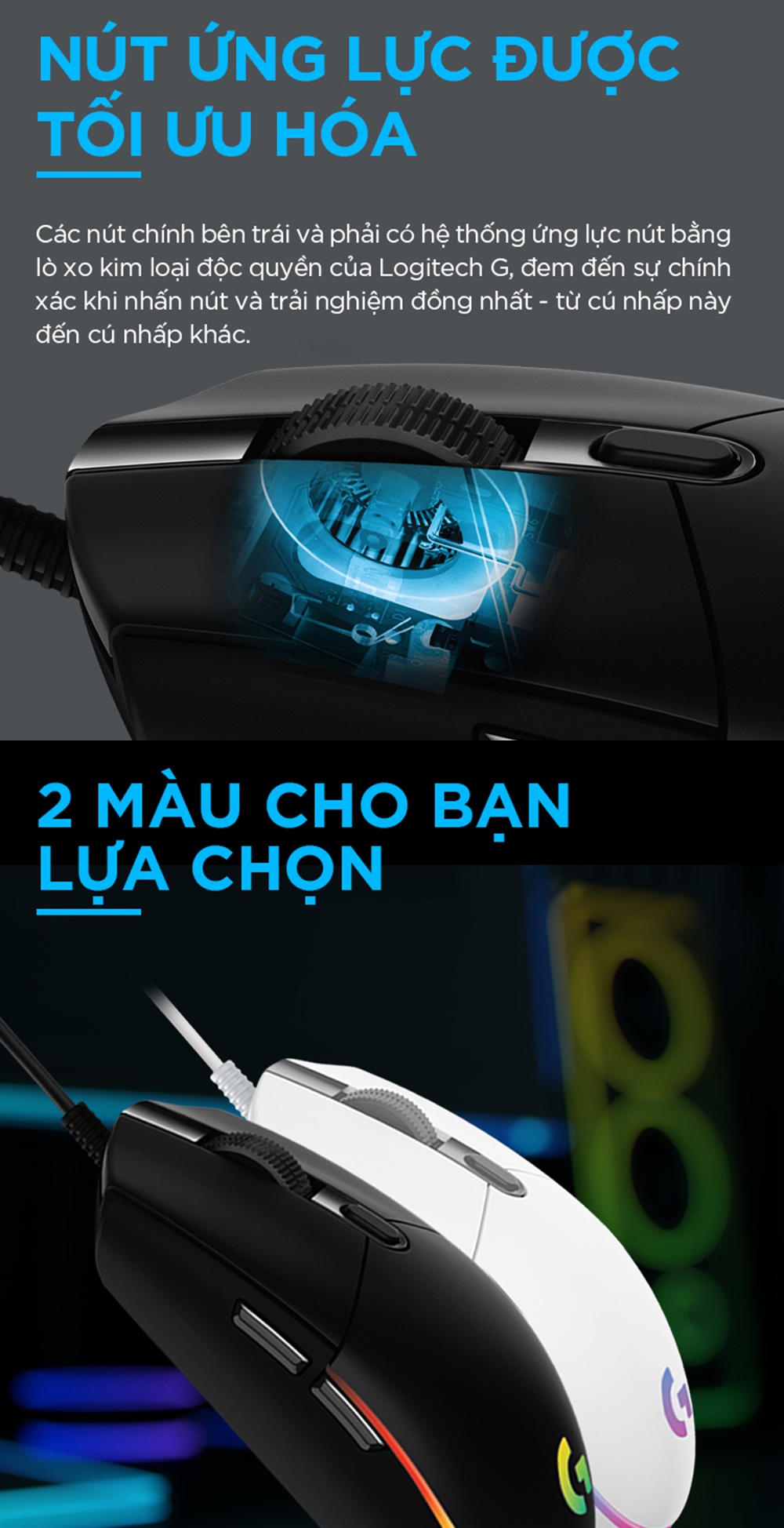 Logitech G102 Lightsync wired gaming mouse - RGB customization, 6 ...