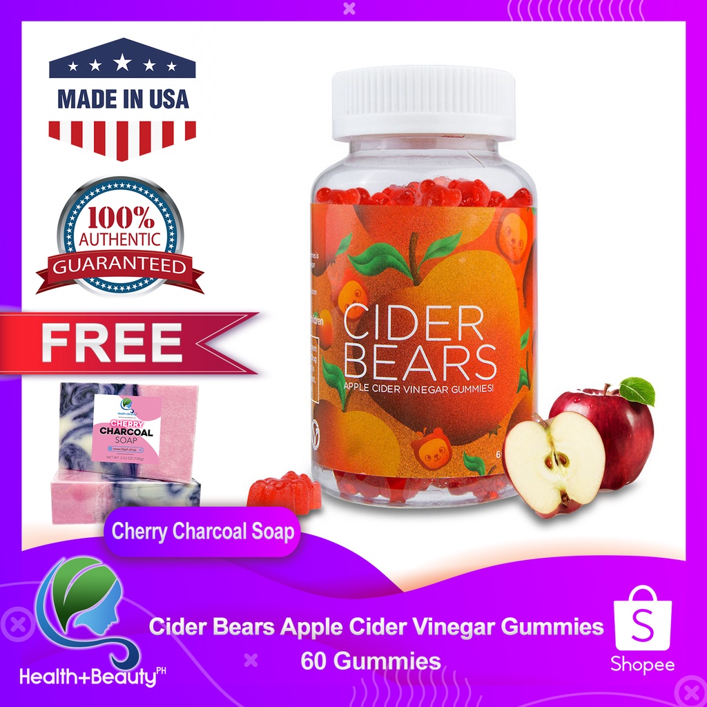 Cider Bears Apple Cider Vinegar Gummies 60 Counts (EXPIRY 01/2024