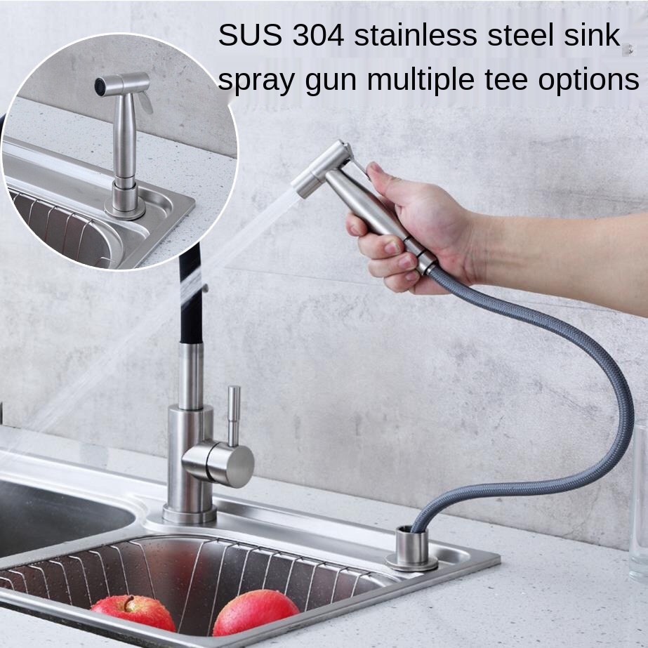 (STOCK)Stainless steel 304 pull-out faucet kitchen sink faucet bidet ...