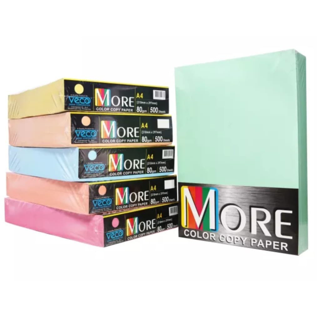 MORE Colored Copy Paper 80gsm (1 ream) Shopee Philippines