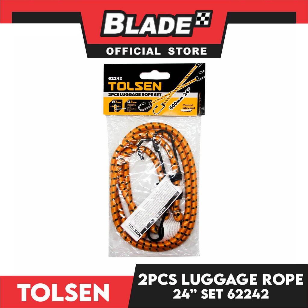 Tolsen 2pcs. Luggage Rope with 2 Hooks 62242 | Shopee Philippines