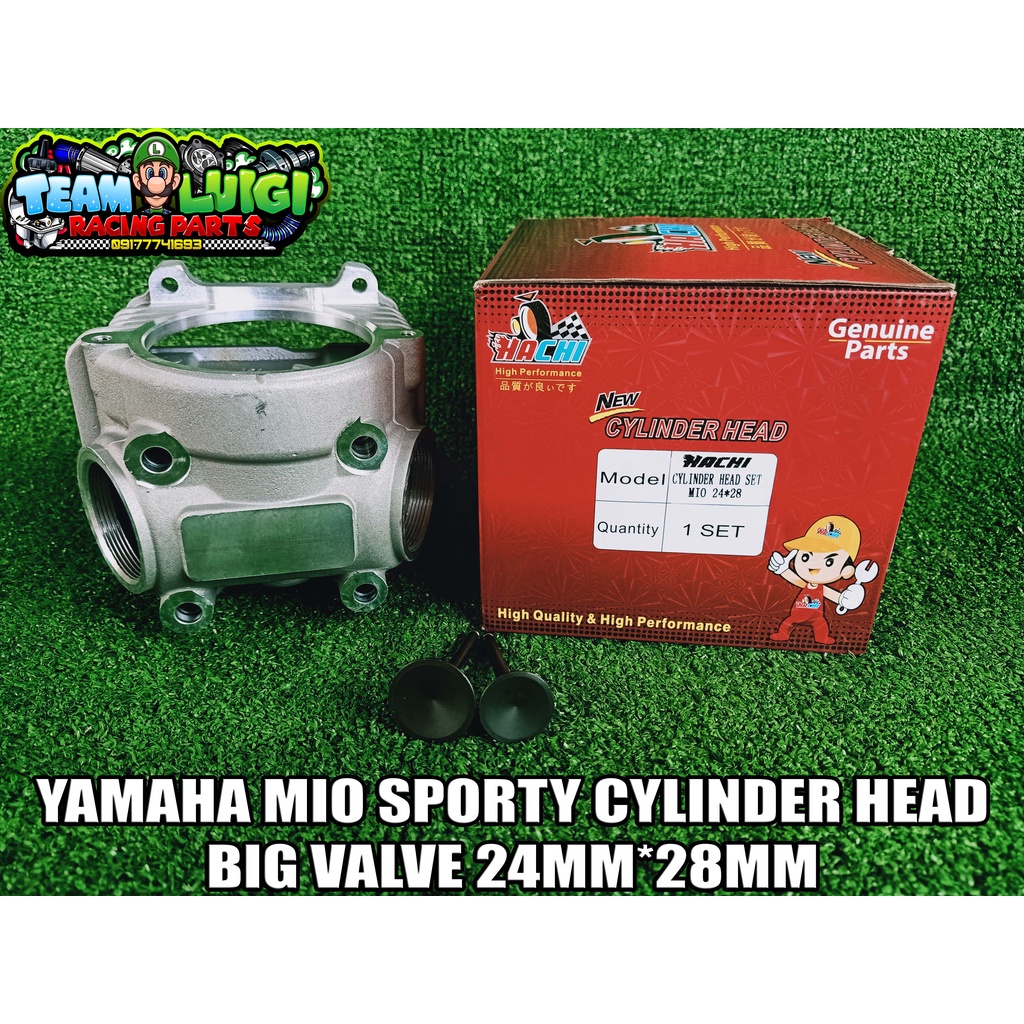 HACHI YAMAHA MIO SPORTY CYLINDER HEAD BIG VALVE 24MM*28MM Shopee