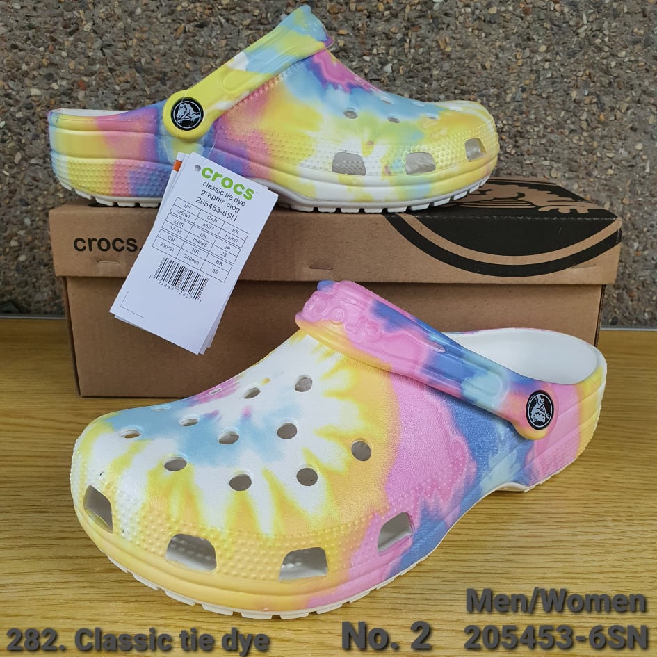 ONHAND Crocs 282. Classic Tie Dye No. 2 Authentic Men Women The Best Quality
