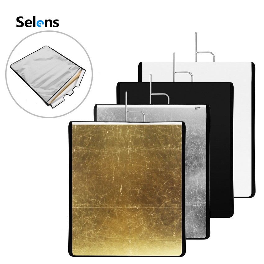 Selens 4-in-1 reflector, 60 x 180 cm, U-vorm, gebogen reflectoren