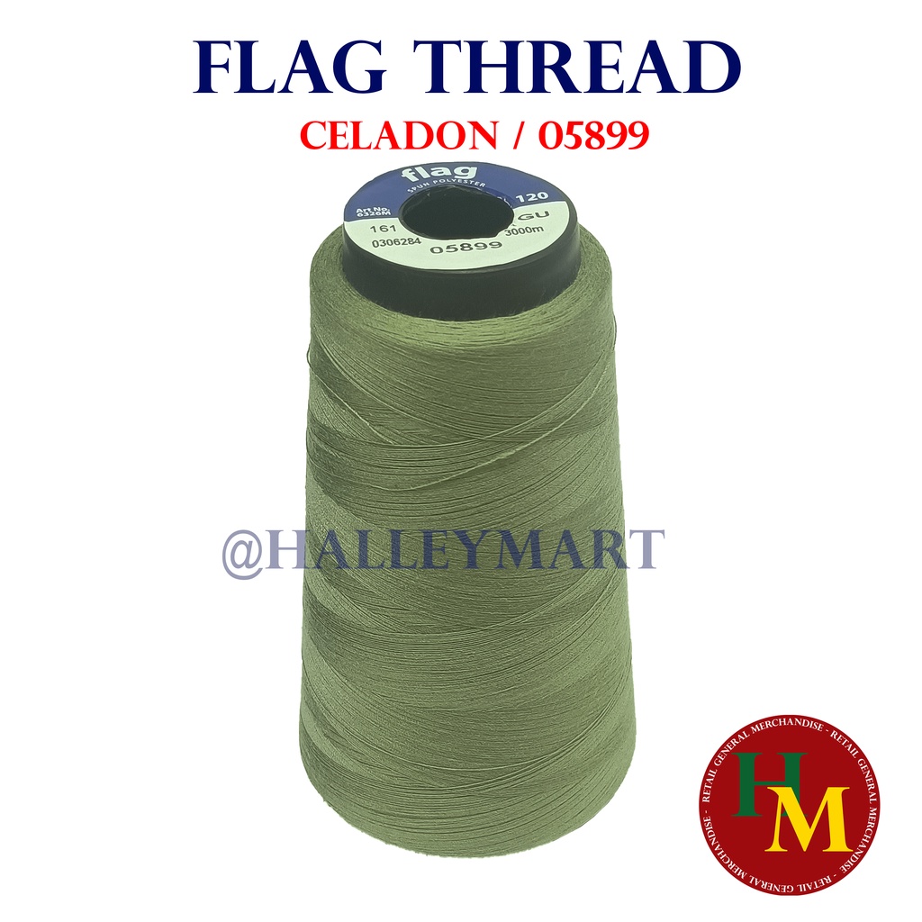 Sewing Thread Flag Spun Polyester tkt120 Deped Skin tone&Olive Green ...