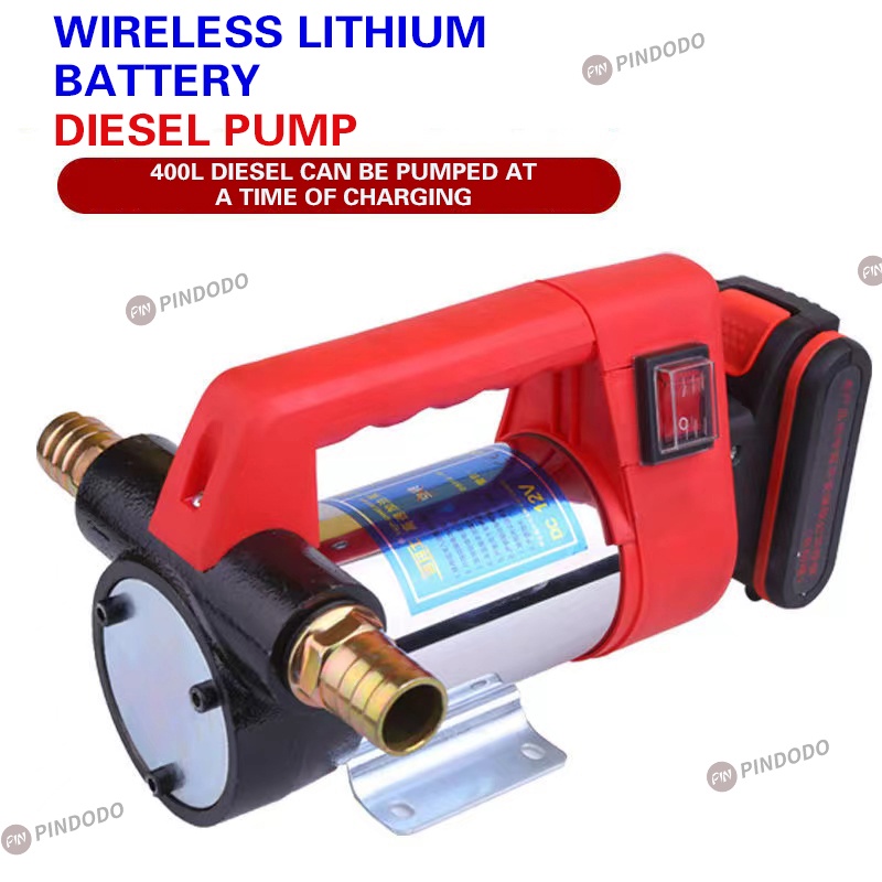 Pompe à Diesel Électrique 12V 260W OULUTO - Débit 45L/min - Moteur Cuivre - Pour Transfert Gasoil - Tube 25mm