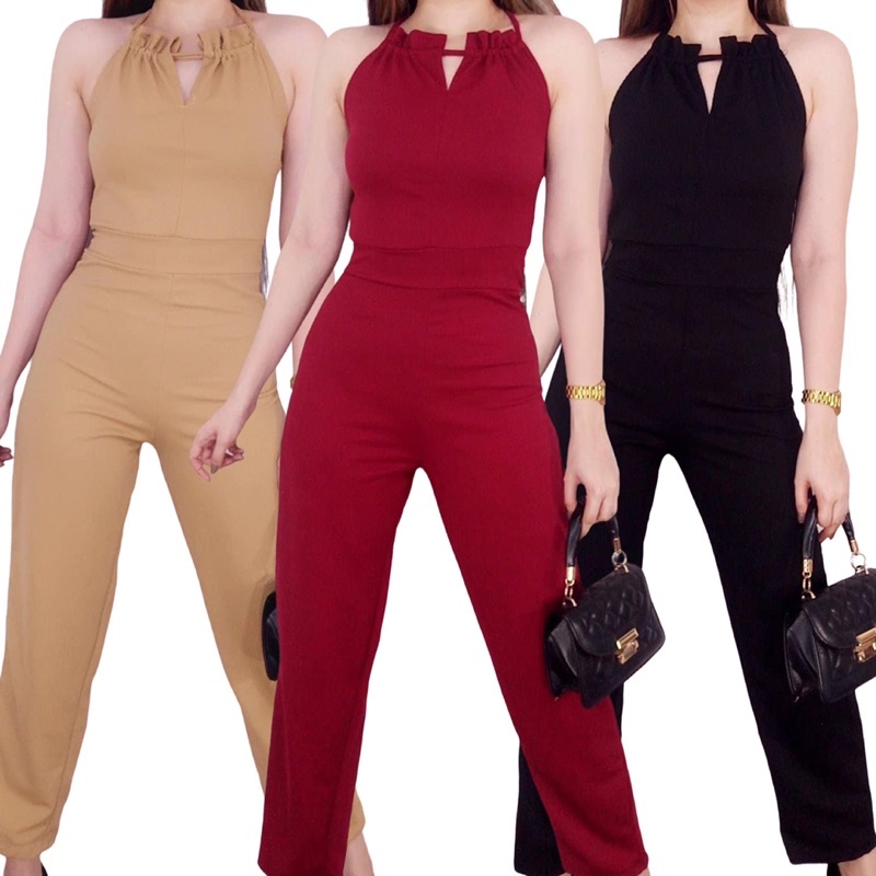 HS Julia Halter Backless Jumpsuit Trendy Playsuit OOTD Casual