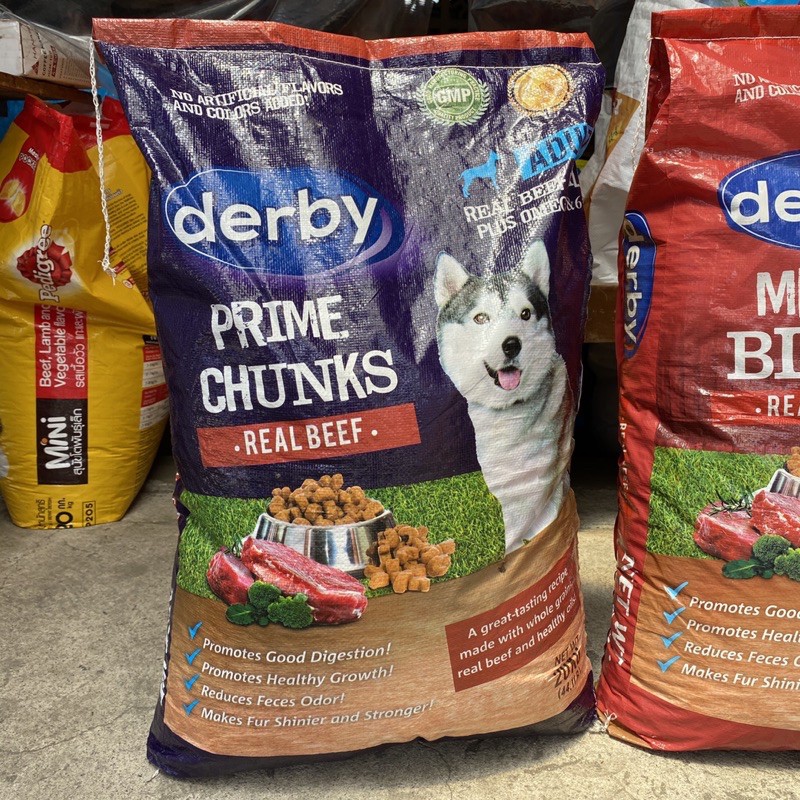 Derby Dog Food, Prime Chunks Real Beef packed Shopee Philippines