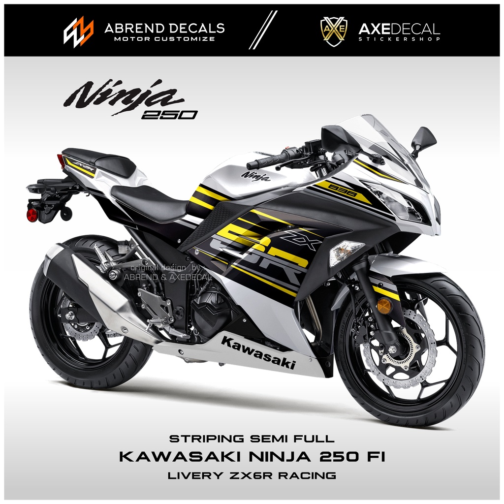 Striping NINJA 250 FI SEMI LIVERY ZX6R RACING/KAWASAKI NINJA FI OLD ...