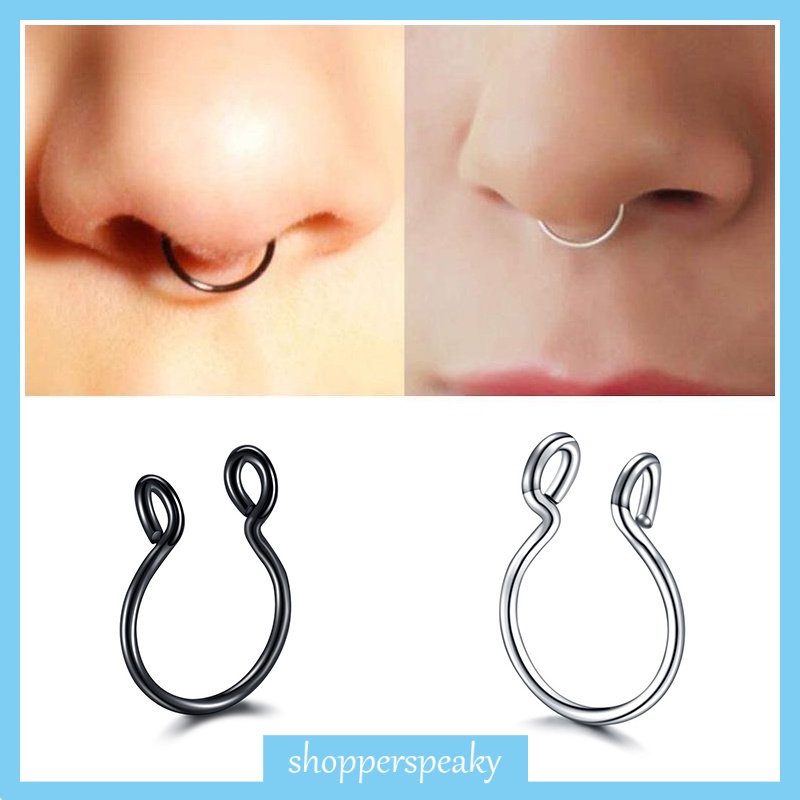Stainless Steel Ushaped Nose Rings Nose Clips and Nose Pins Vacuum