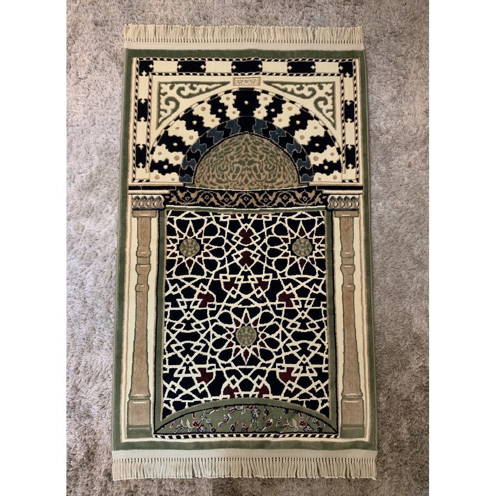 SEJADAH RAUDAH RAUDHAH DESIGN MASJID NABAWI MADINAH 6mm TEBAL HIJAU ...