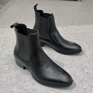 Chelsea Men'S Boots With Monolithic Rubber Sole Increasing Height 4cm ...