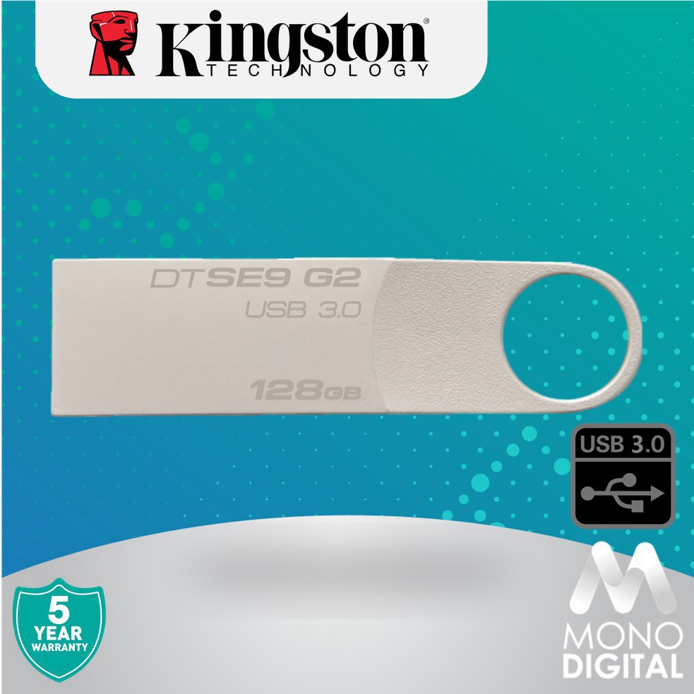 Kingston SE9 G2 128GB Metal USB 3.0 Flash Drive / Pendrive (DTSE9G2 ...