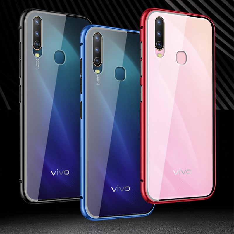 Vivo Y11 Y12 Y15 Y17 Y19 2019 U3 360 Magnetic Metal Case Double Sided ...