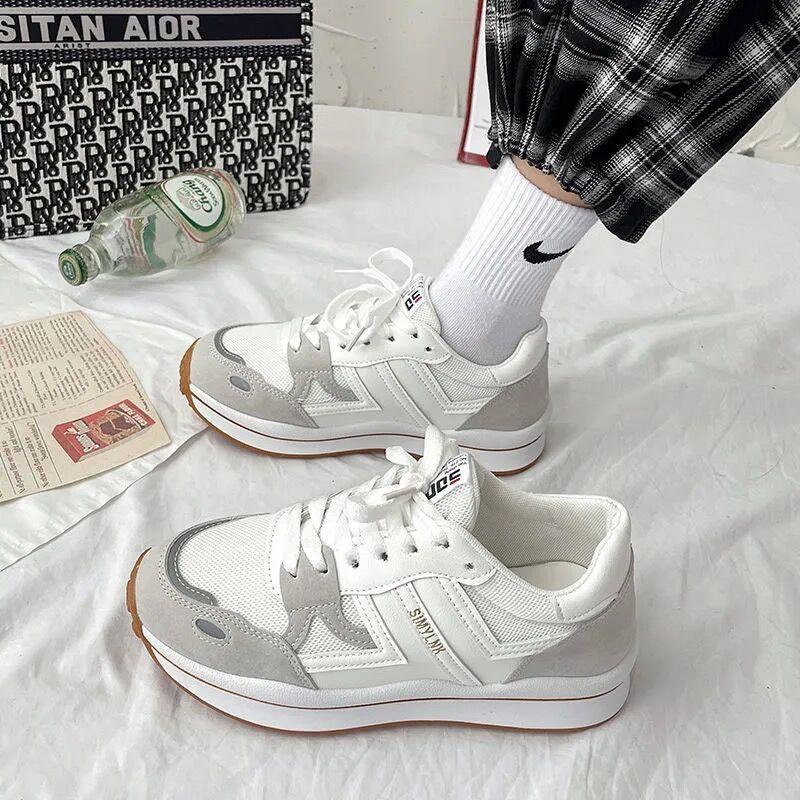 Sports Shoes Sneaker for Women White Shoe Easy Soft Running Rubber